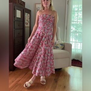 Vintage 1990 Eileen Fisher Hydrangea Dress - XS